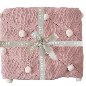 Alimrose 
Pom Pom Baby Blanket Blossom